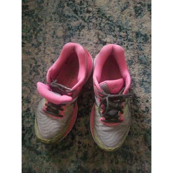 Asics Gel Nimbus 18 IGC Guidance Line Running Shoes Pink Grey Women Size 8 (25) - Picture 3 of 16